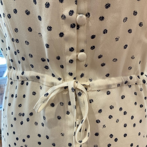 NWT Rails Frida Button Front Ruffle polka Dots Midi Dress Size XS - Picture 9 of 12